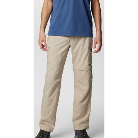 Columbia Men's Large Beige Silver Ridge Convertible Hiking Gorpcore Pants - Picture 1 of 11